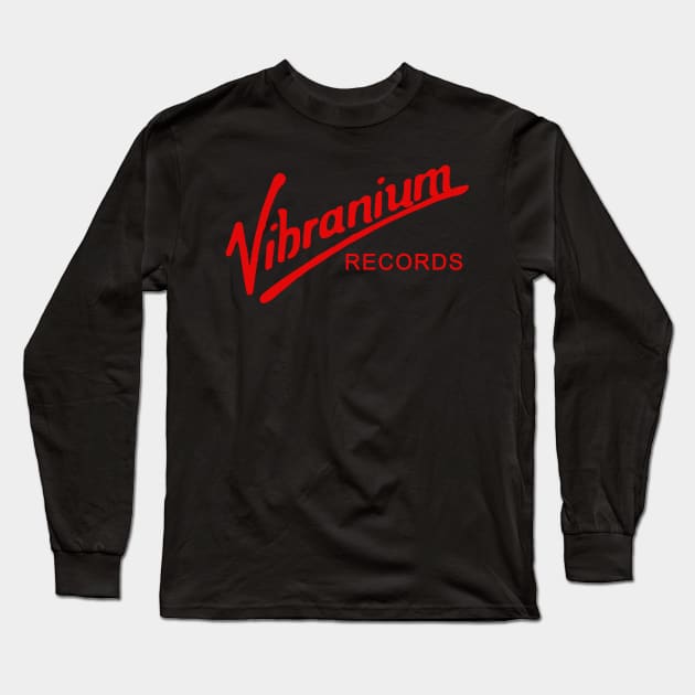 Superhero 80's Music Record Label Logo Parody Long Sleeve T-Shirt by BoggsNicolas